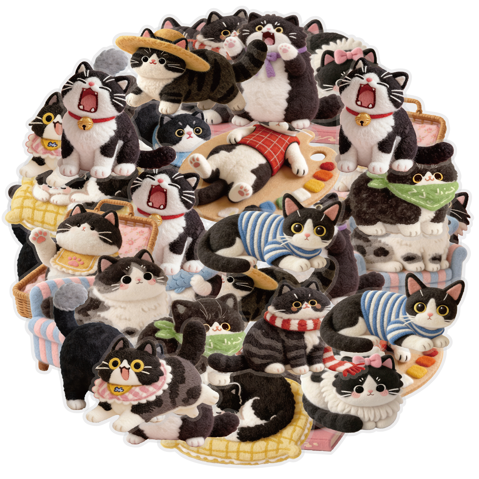 Japanese Lifestyle Japanese - Etori Life 15Pcs Cute Felt-Style Wearable