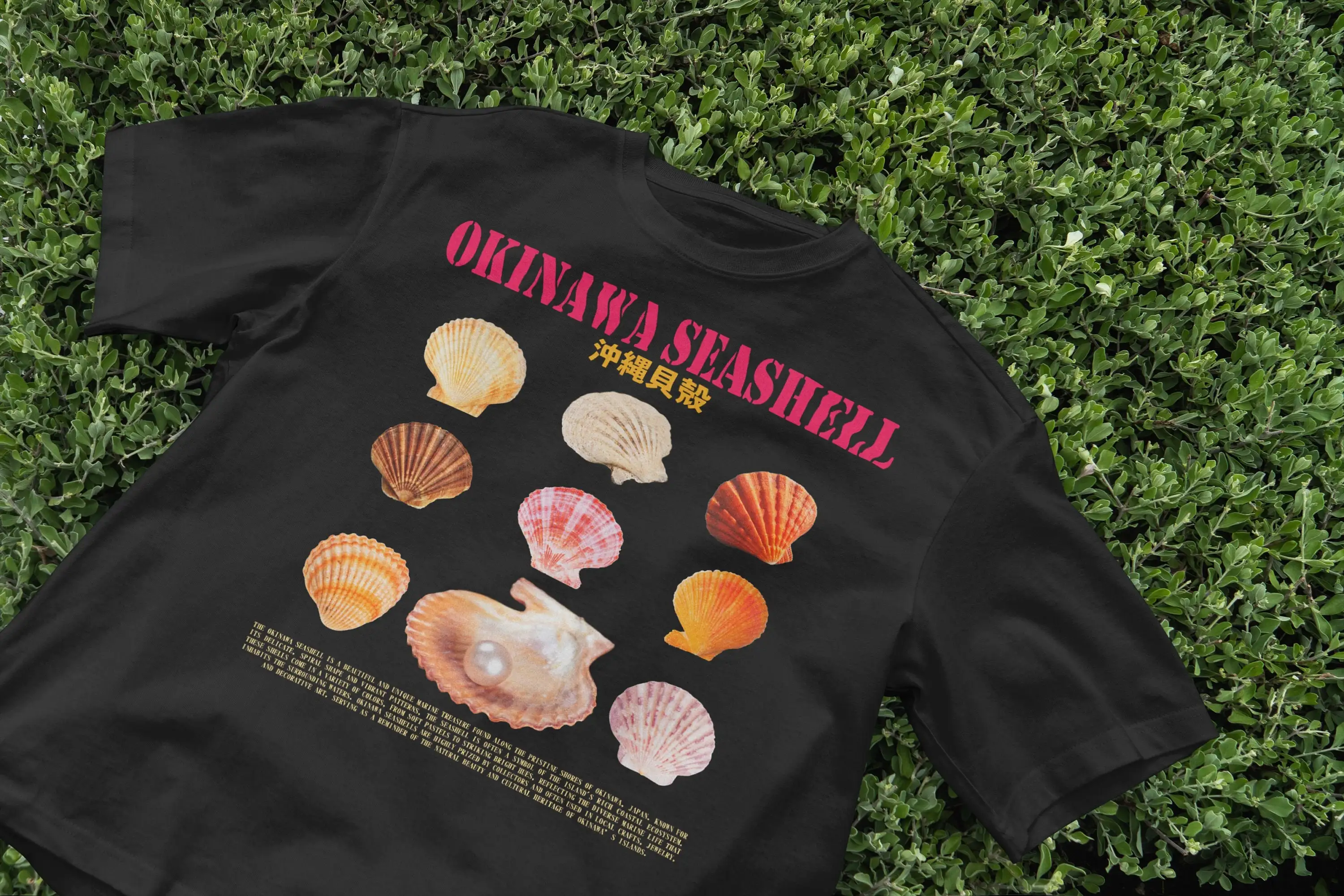 Okinawa Seashell T Shirt Ocean - огляд і ціна Japanese Man Lifestyle